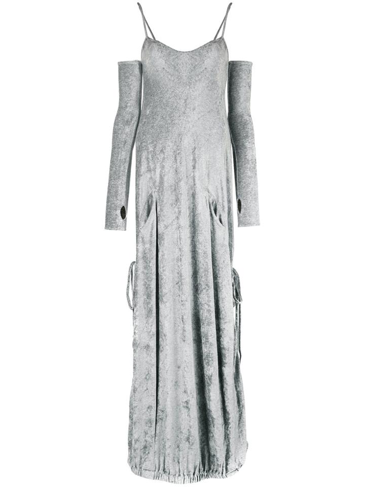 Andrea Ya'aqov Glove Detail Dress - Grey