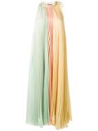 Alberta Ferretti Pleated Halter Neck Dress - Pink