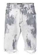 Represent Distressed Tie-dye Shorts - Grey