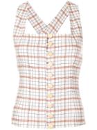 Nicholas Tartan Vest - White