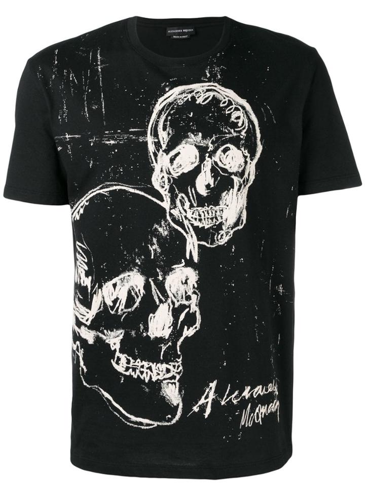 Alexander Mcqueen Skulls T-shirt - Black