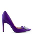 Sergio Rossi Embellished Pointed Pumps - Pink & Purple