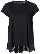 Sacai Flared Embroidered Insert T-shirt