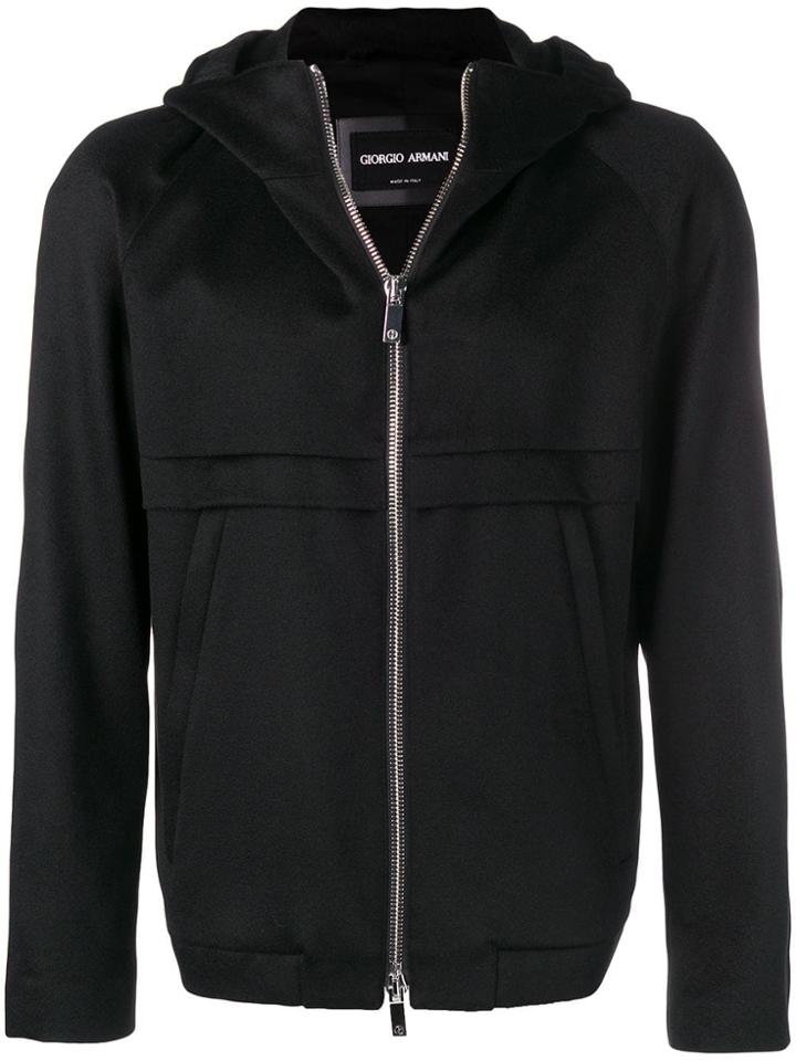 Giorgio Armani Hooded Jacket - Black