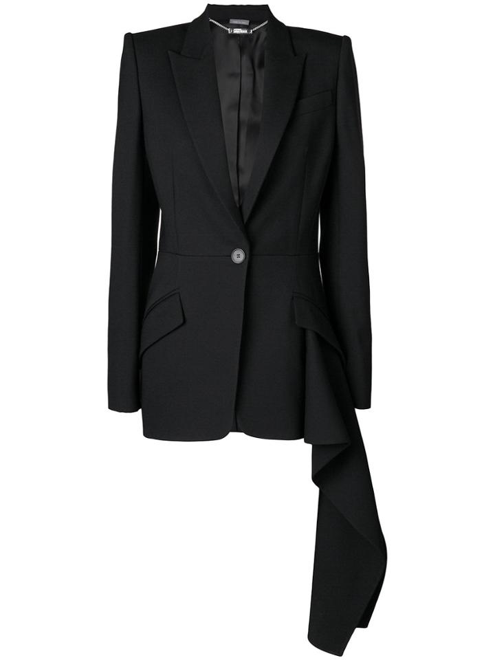 Alexander Mcqueen Flared Style Blazer - Black