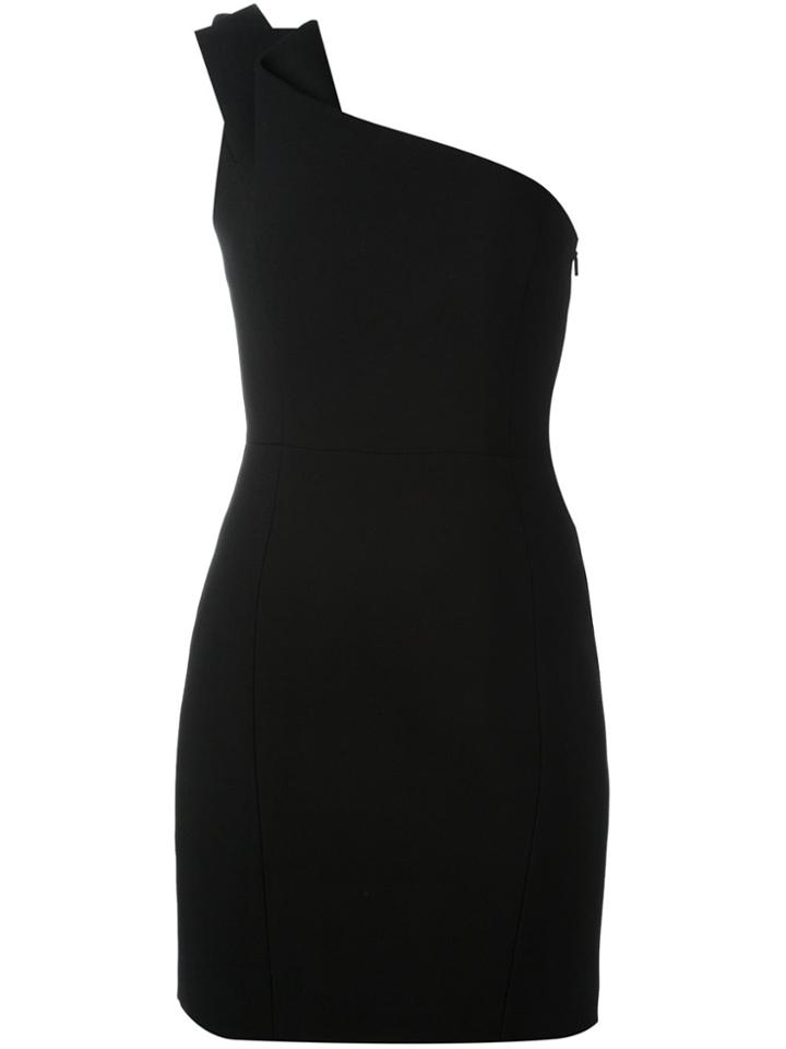 Saint Laurent One Shoulder Mini Dress - Black