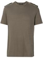 Neil Barrett - Epaulette T-shirt - Men - Cotton - M, Green, Cotton