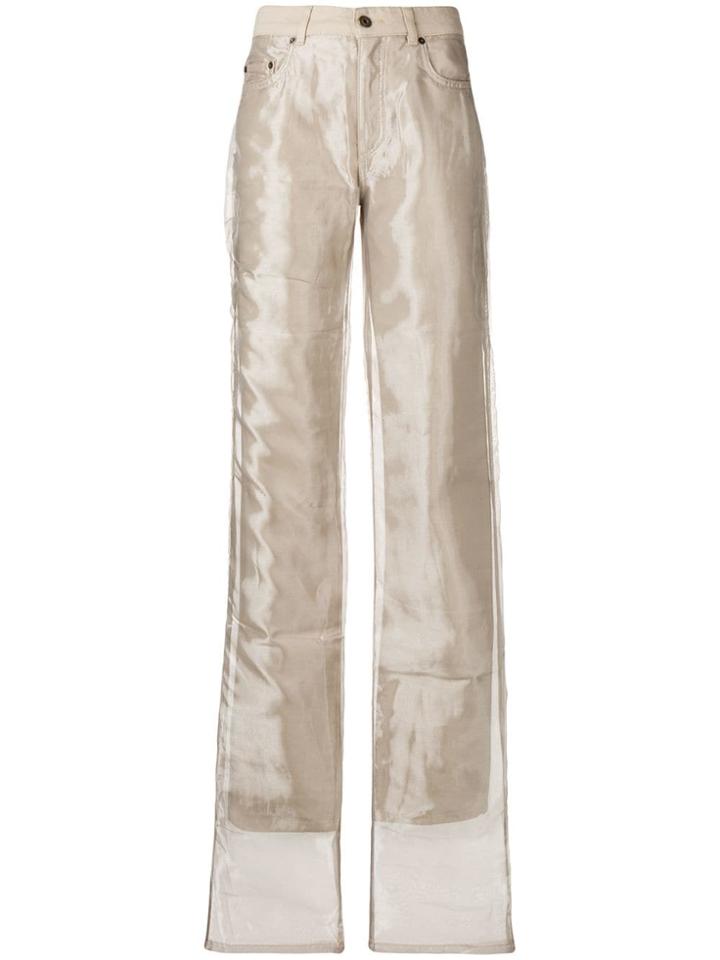 Y / Project High-waist Flared Trousers - Neutrals