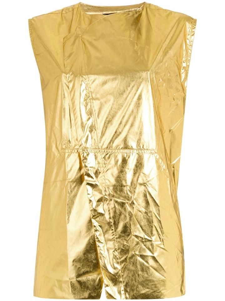 Osklen Metallic Waistcoat - Yellow