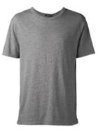 T By Alexander Wang Round Neck T-shirt, Men's, Size: S, Grey, Cotton