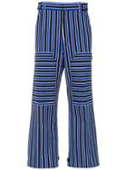 Reinaldo Lourenço Striped Cropped Trousers - Blue