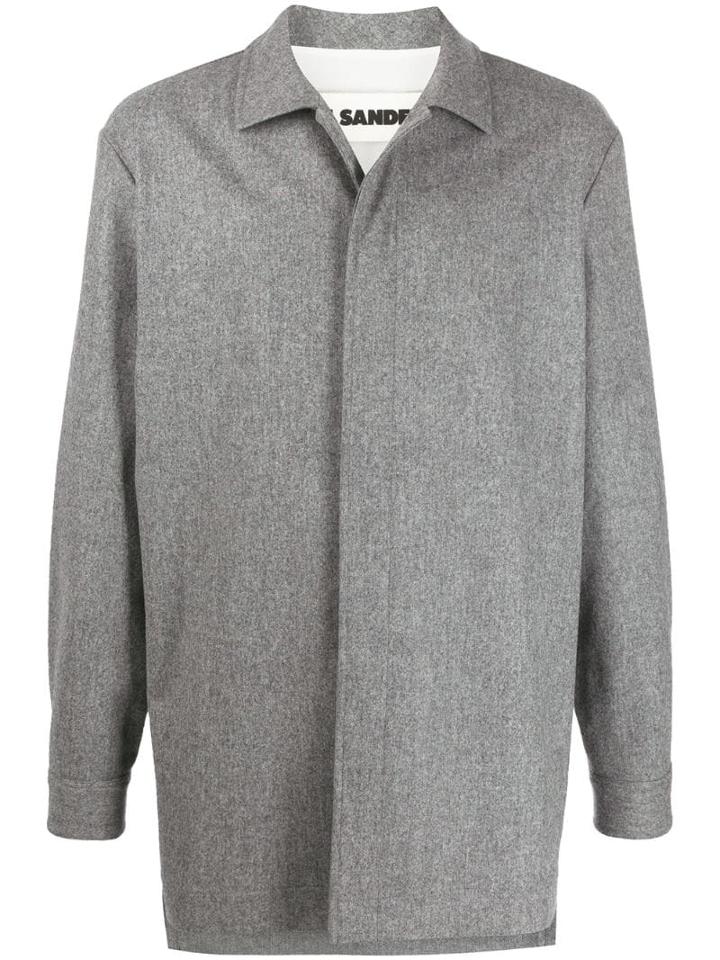 Jil Sander Oversized Shirt Jacket - Grey