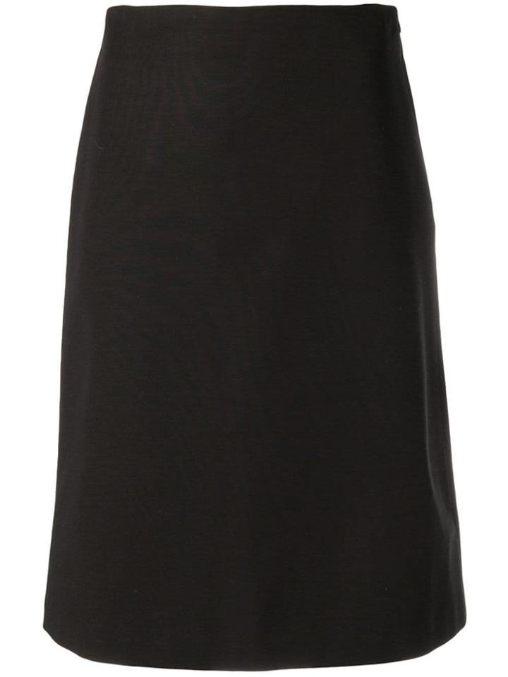 Theory Midi Straight Skirt - Black