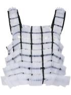 Comme Des Garçons Noir Kei Ninomiya Tulle Top - White