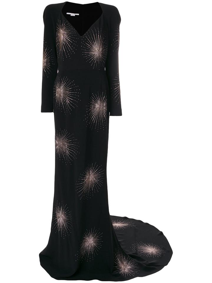 Stella Mccartney Crystal-embellished Firework Gown - Black