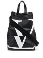 Valentino Valentino Garavani Vring Logo Drawstring Bag - Black