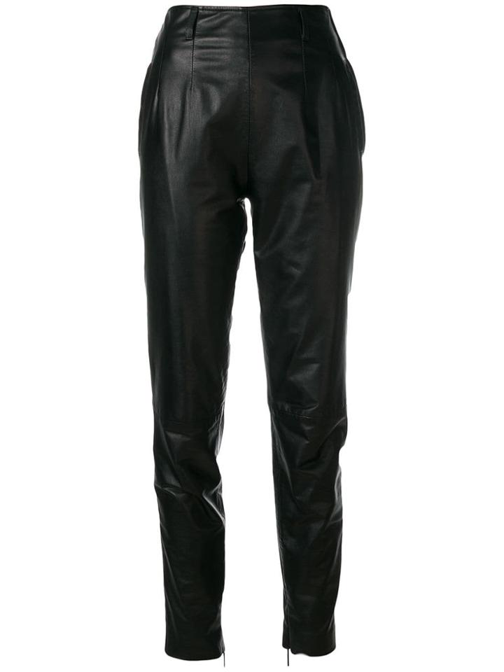 Christopher Kane Leather Trousers - Black