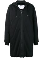 Msgm Oversized Hoodie Coat - Black