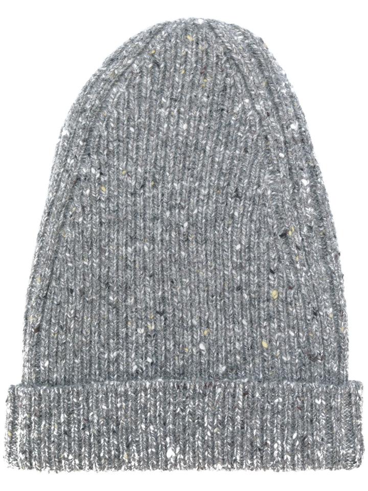 Marc Jacobs Ribbed Beanie - Grey