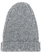 Marc Jacobs Ribbed Beanie - Grey