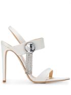 Chloe Gosselin Embellished High Heel Sandals - White