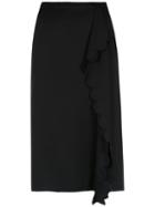 Reinaldo Lourenço Scallop Trim Skirt - Black