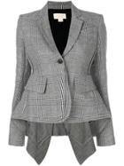Antonio Berardi Houndstooth Peplum Blazer - Black
