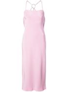 Cushnie Et Ochs Draped Back Midi Dress - Pink & Purple
