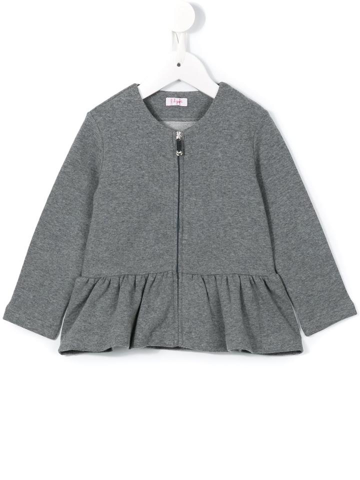 Il Gufo Flared Hem Jacket, Girl's, Size: 10 Yrs, Grey