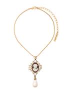 Dolce & Gabbana Cameo Pendant Necklace - Metallic
