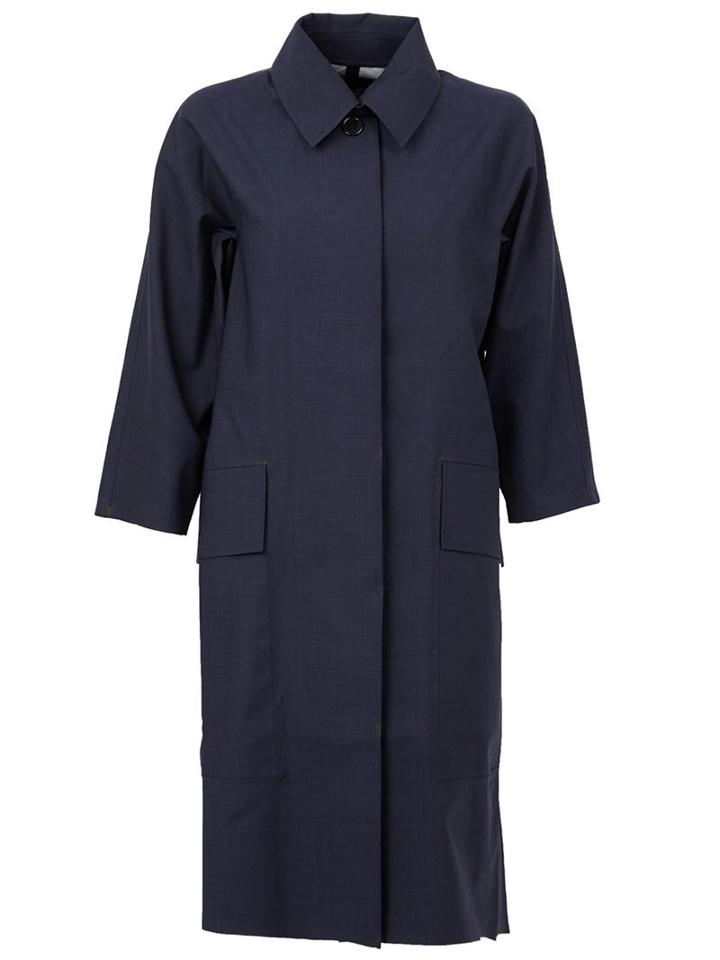 Yang Li Three-quarter Sleeve Coat, Women's, Size: 42, Blue, Polyester/spandex/elastane/wool