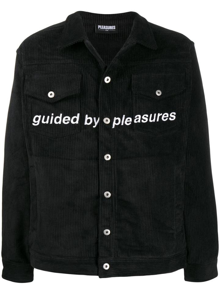 Pleasures Graphic Print Denim Jacket - Black