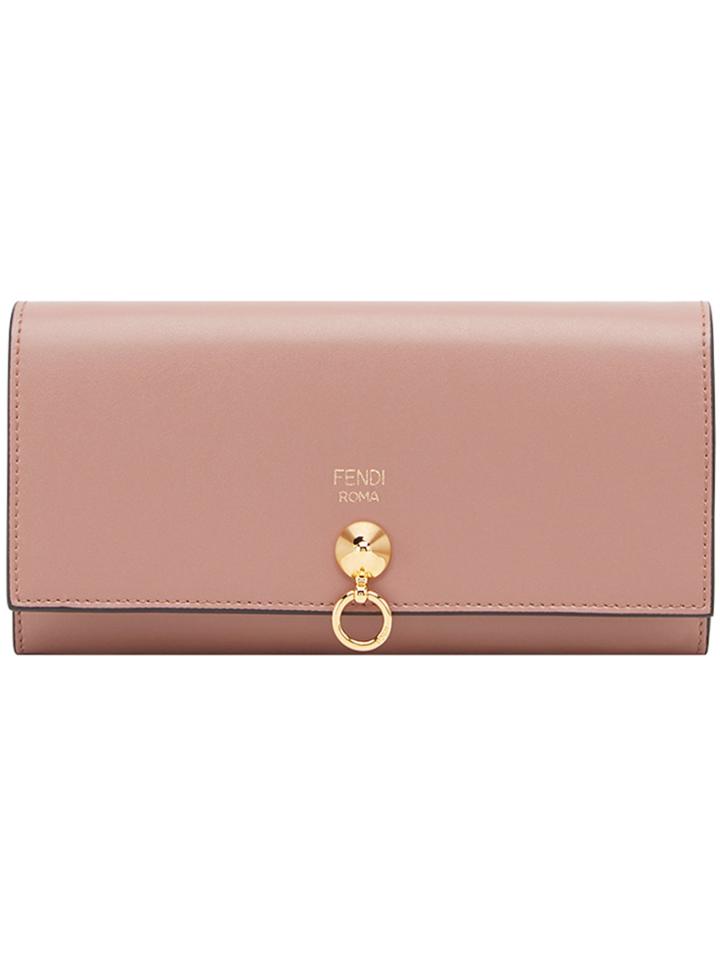Fendi Continental Chain Wallet - Pink & Purple