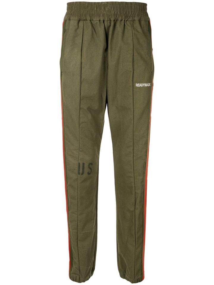 Readymade Side Stripe Track Trousers - Green