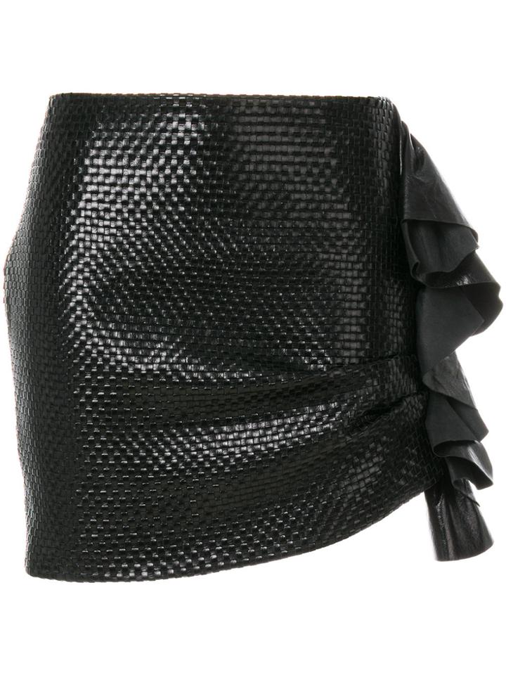 Magda Butrym Ruffled Mini Skirt - Black