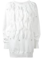 Faith Connexion Oversized Sweatshirt, Women's, Size: Small, White, Silk/cotton