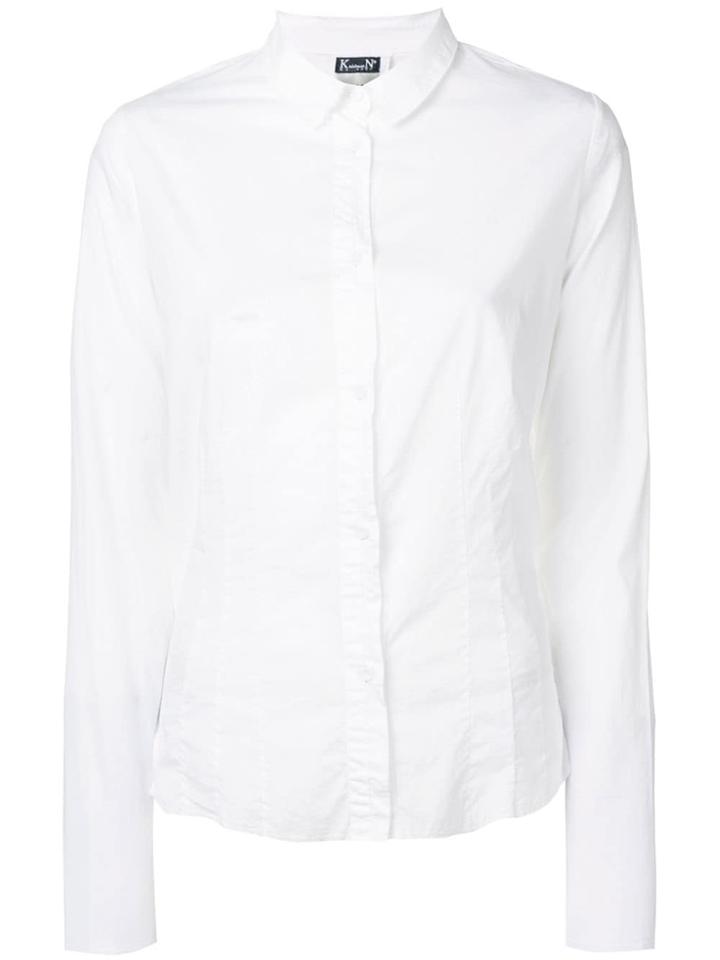 Kristensen Du Nord Plain Fitted Shirt - White