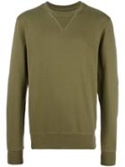 Maison Margiela Elbow Patch Sweatshirt, Men's, Size: 50, Green, Cotton/calf Leather