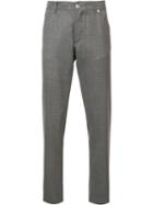 Brunello Cucinelli Brand Patch Tailored Trousers, Men's, Size: 46, Grey, Wool
