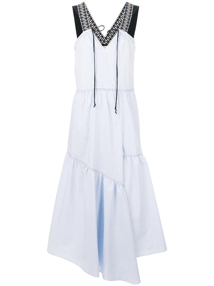 Dorothee Schumacher Striped Flared Dress - Blue