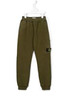 Stone Island Kids Straight-leg Track Pants, Boy's, Size: 6 Yrs, Green