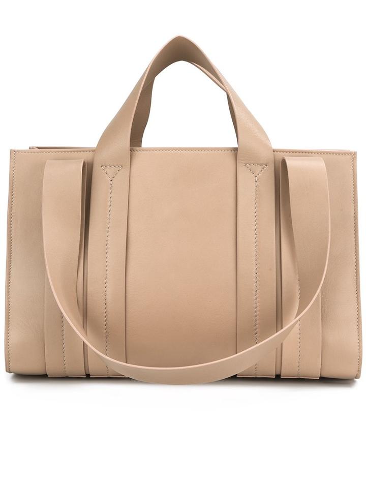 Corto Moltedo Medium 'costanza' Tote, Women's, Nude/neutrals, Nappa Leather/canvas