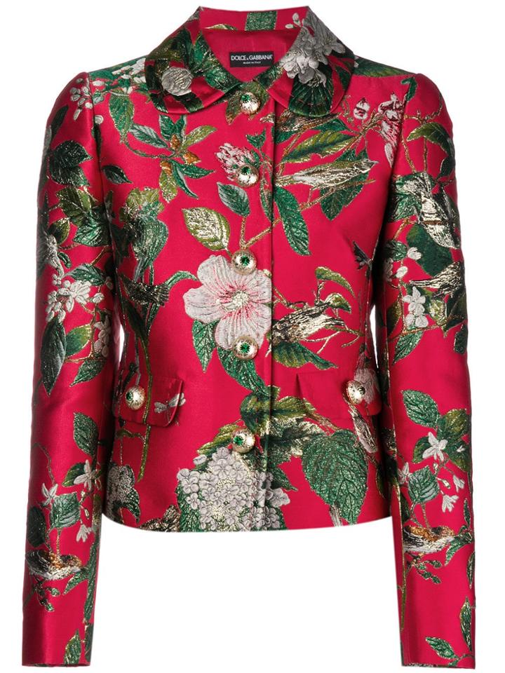 Dolce & Gabbana Jacquard Effect Jacket - Red