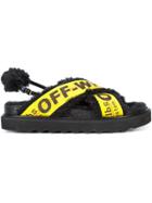 Off-white Crossover Logo Sandals - Black