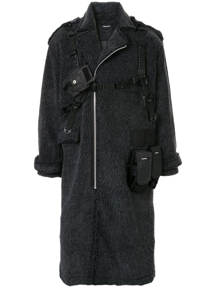 Blackmerle Harness-detail Zipped Coat