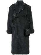 Blackmerle Harness-detail Zipped Coat