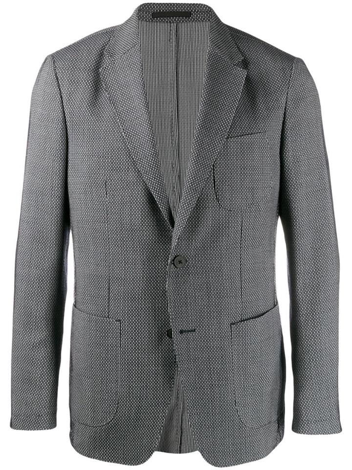 Z Zegna Micro-pattern Blazer - Grey