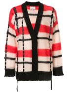 3.1 Phillip Lim Striped Ribbon Stitch Cardigan - Red