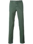 Incotex Classic Chinos, Men's, Size: 30, Green, Cotton/spandex/elastane