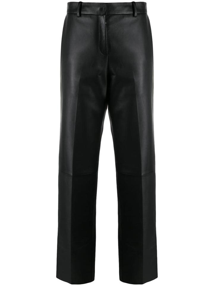Loewe Straight-leg Leather Trousers - Black
